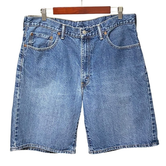 Levi’s 550 Relaxed Fit Denim Jean Shorts Blue Medium Wash Size 38 - Picture 4 of 8